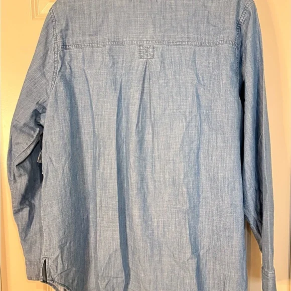 Sonoma Women's Light Blue Denim Button Down Shirt - Picture 4 of 4